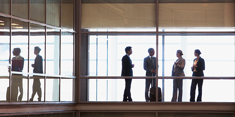 Business people talking