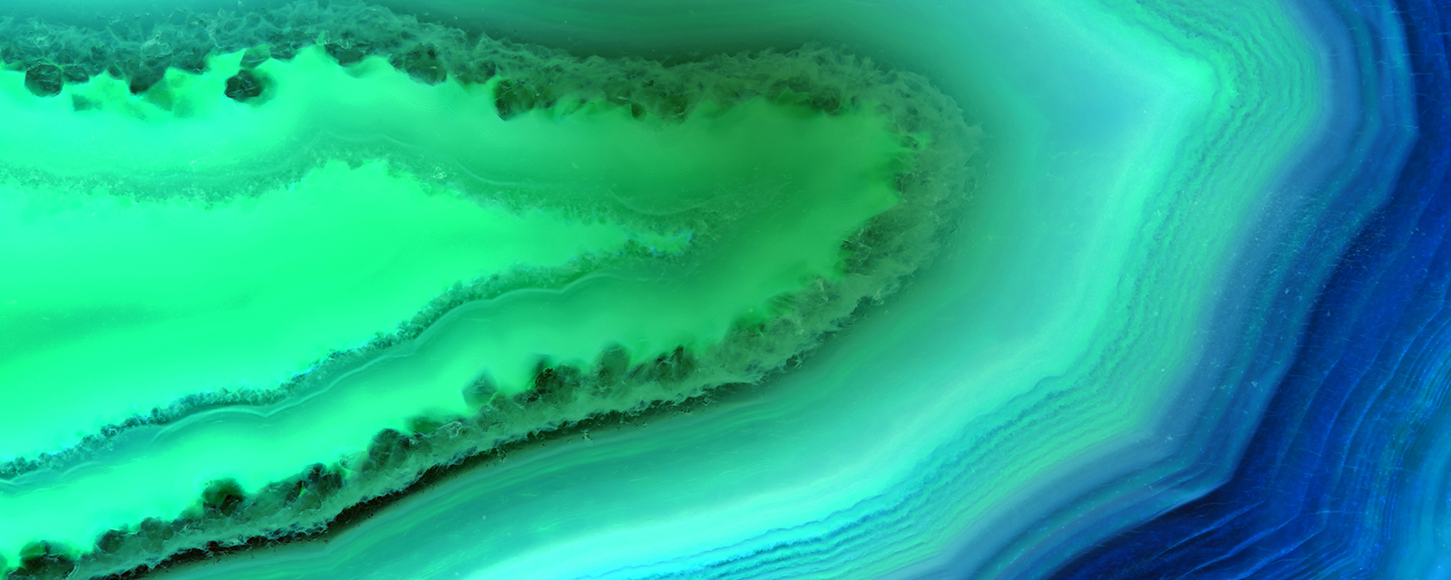 Abstract background, blue and green agate slice mineral