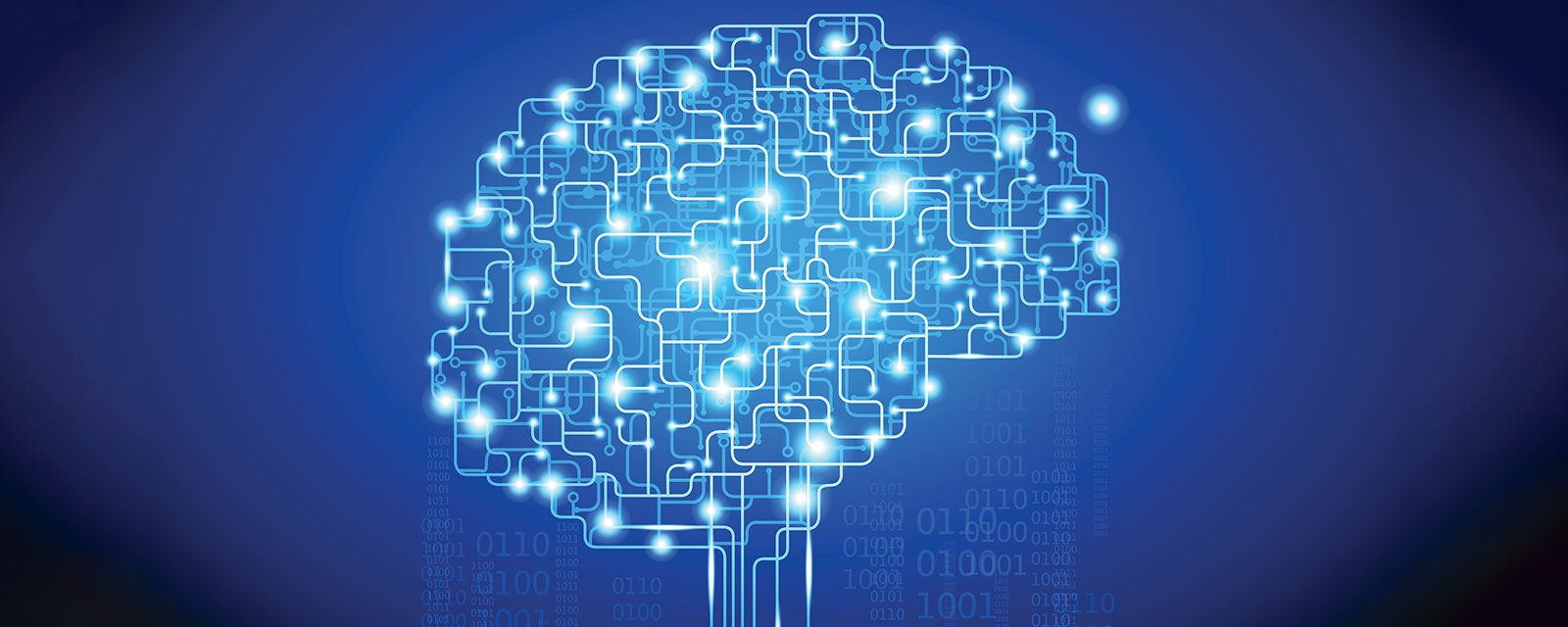 Digital network brain AI concept