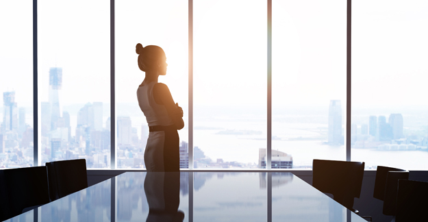 Business Woman Skyline