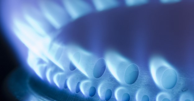 Gas flame close-up