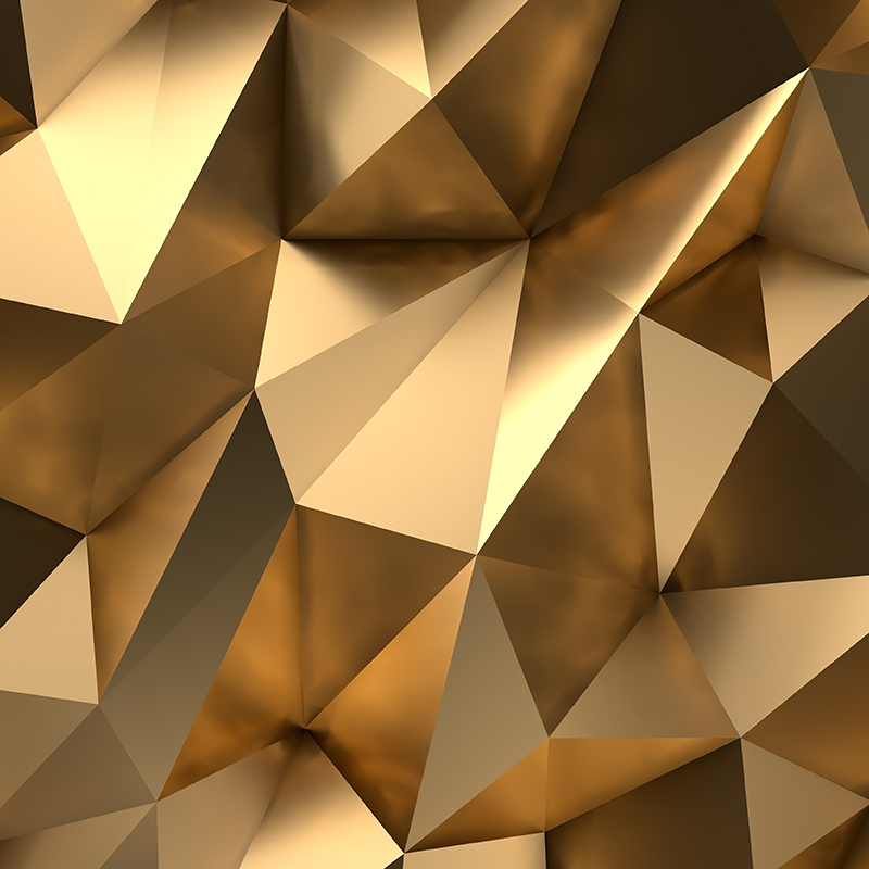 Abstract gold shapes