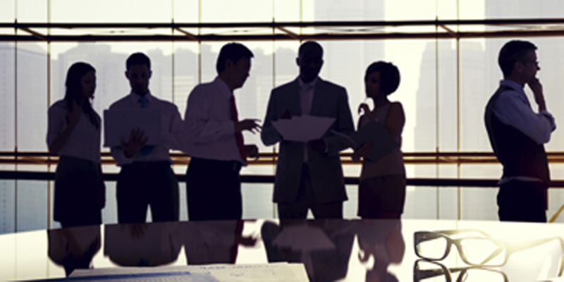 Group of business people discussing in the office