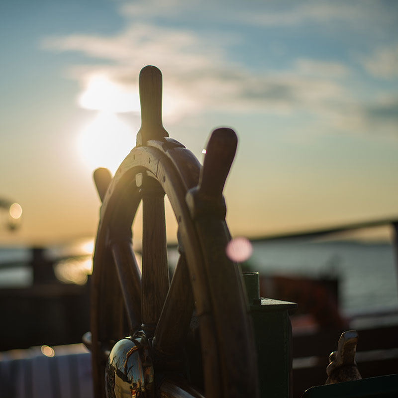 Ship steering wheel