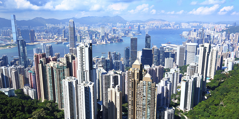 Hong Kong in sunny day