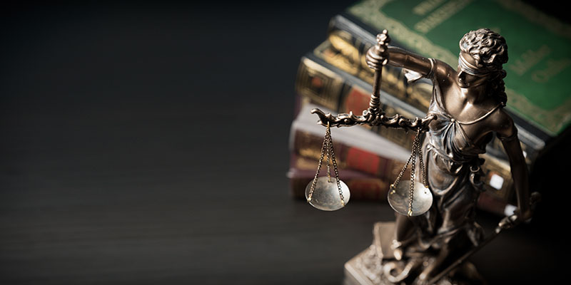 Overhead view of Lady Justice
