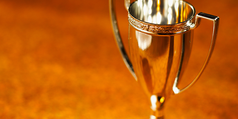 Close-up of trophy
