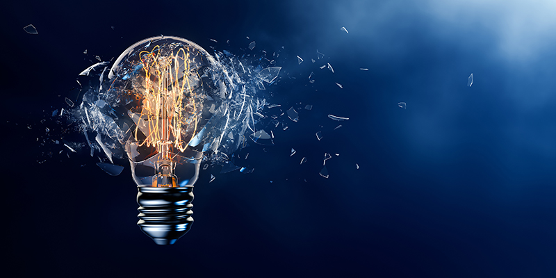 Lightbulb breaking