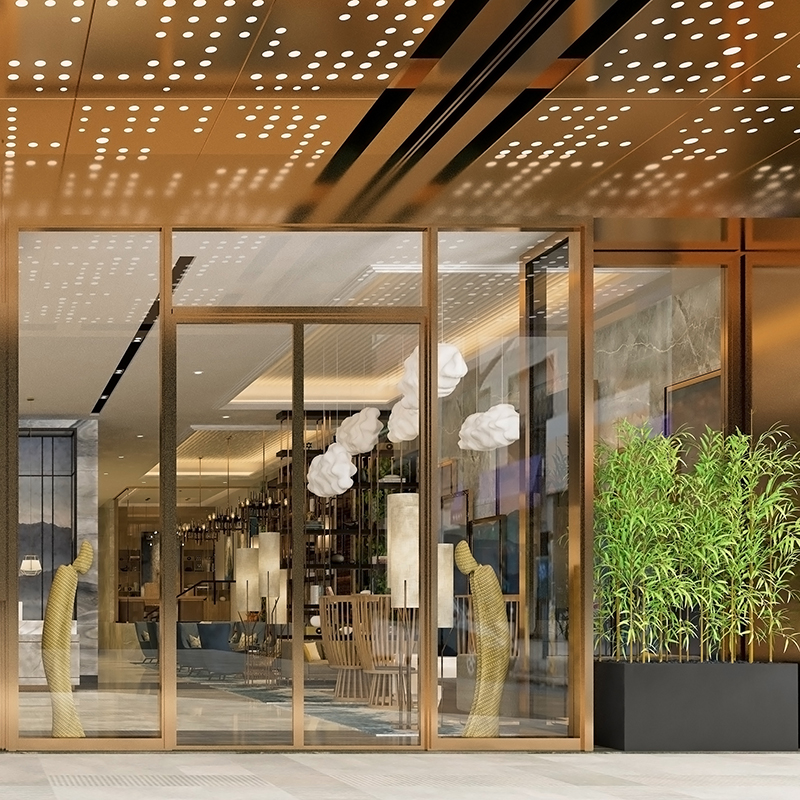 luxury hotel entrance