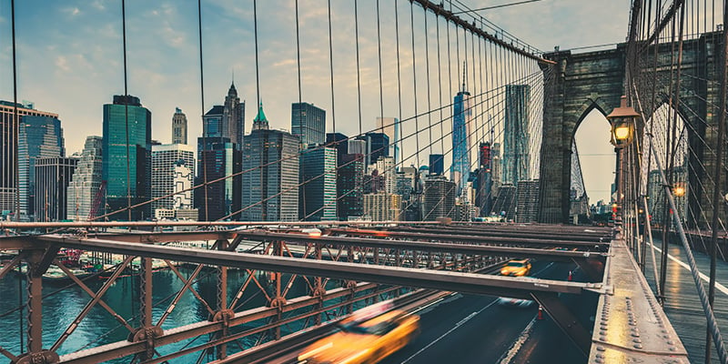 View of NYC from Brooklyn Bridge