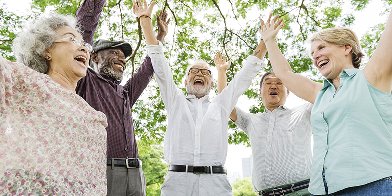 Group of Senior Retirement Friends Happiness Concept