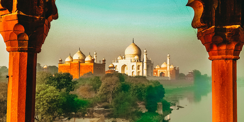 View of buildings in India