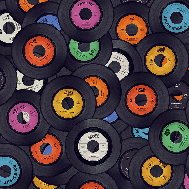 Vinyl records music background