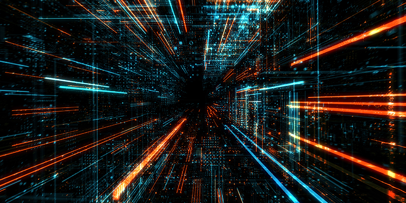 abstract cyber light trails