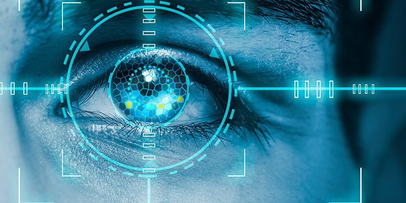 Eye being scanned
