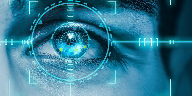 Eye being scanned