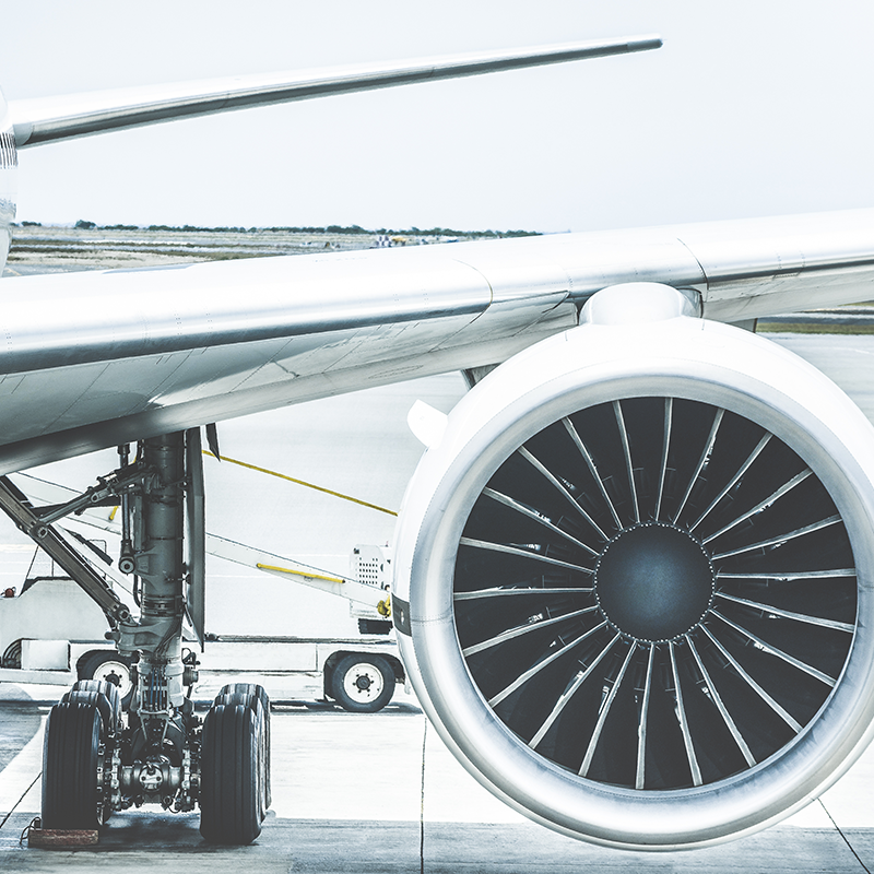 Plane engine and wing