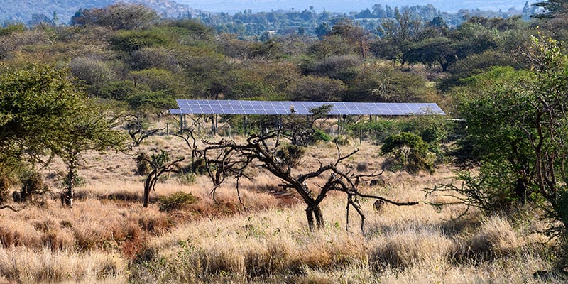 Solar panels in Africa