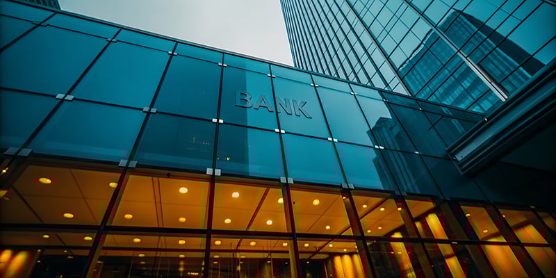 Exterior of a bank