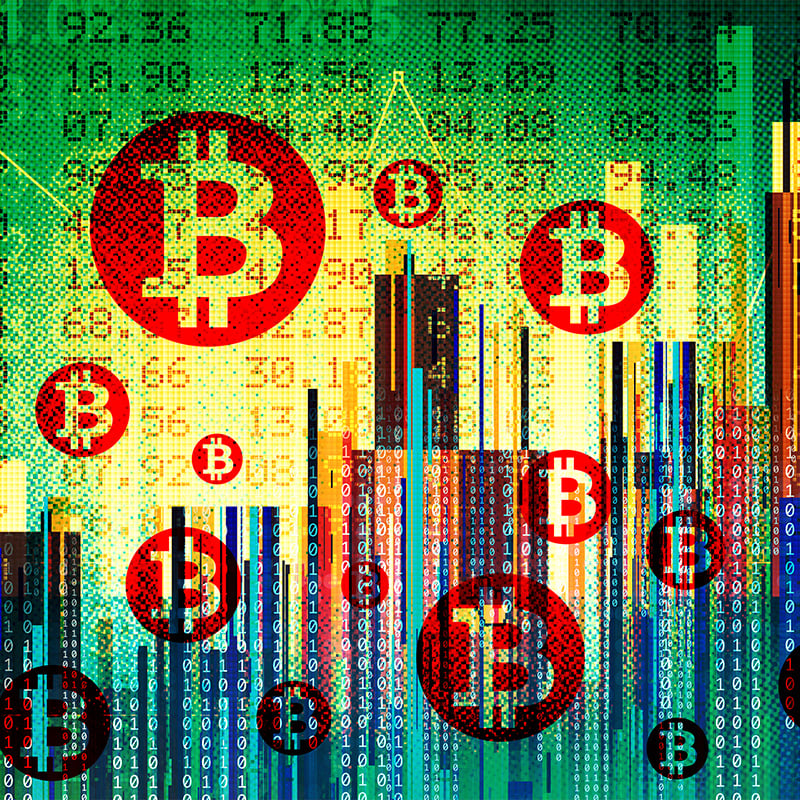 Bitcoin market concept