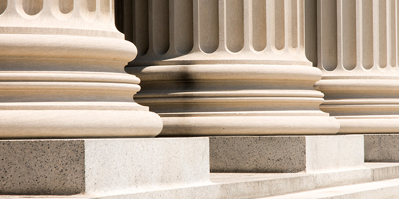 Lower portion of courthouse columns