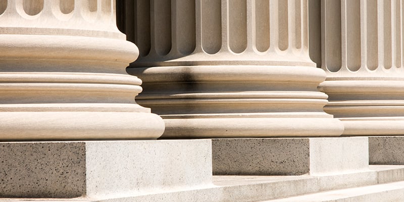 Lower portion of courthouse columns