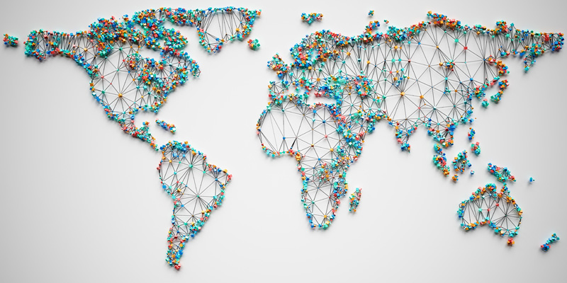 Global network map