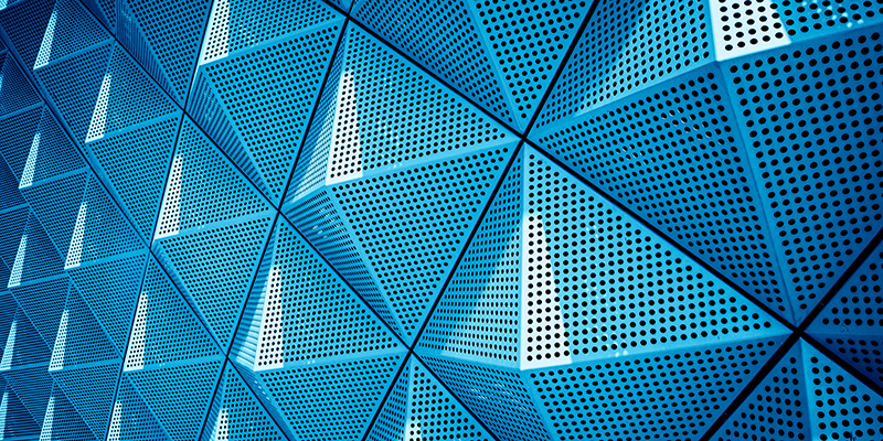 Blue abstract shapes image