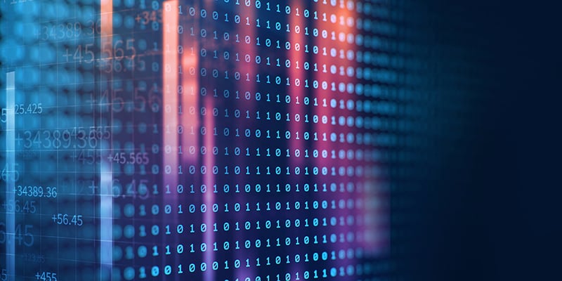 Block chain network and programming concept on technology background