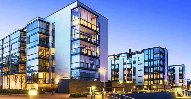 Buildings at night