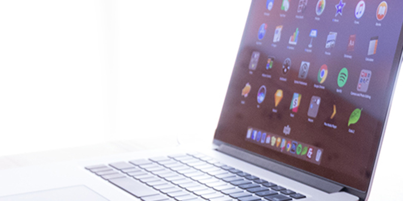 macbook in sunlight
