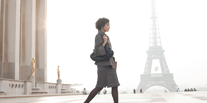 woman walking in paris