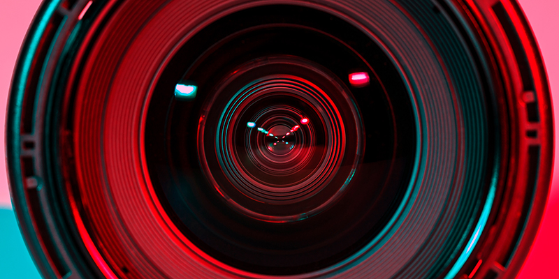 Colorful camera lens