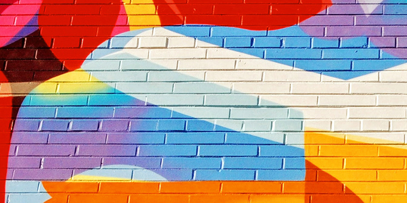 multi color brick wall