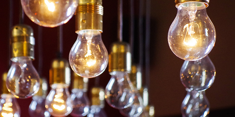 hanging lightbulbs