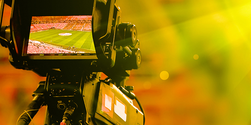 LCD display screen on a High Definition TV camera