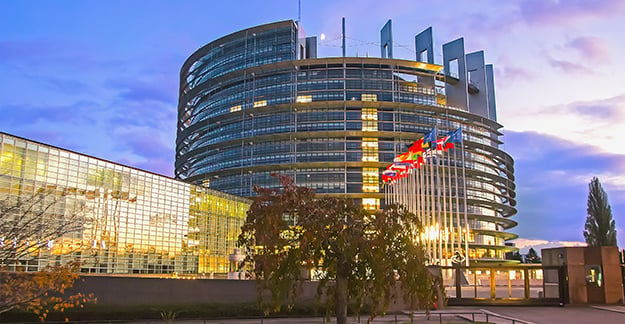 European Parliament building exterior in Strasbourg