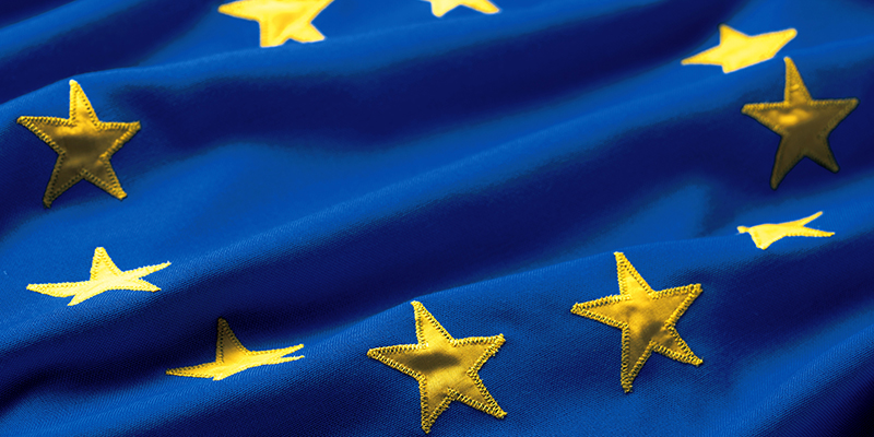 Close-up of the European Union flag