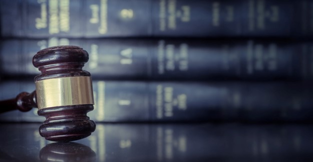 Gavel and books
