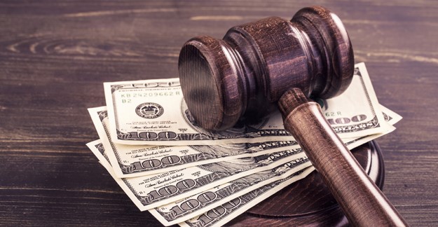 Gavel and cash