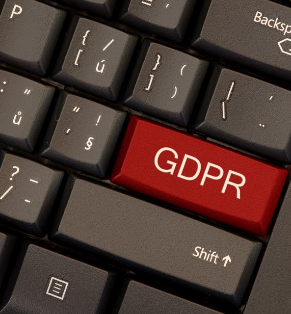 GDPR key on keyboard