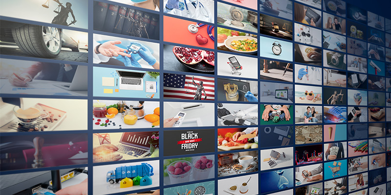 Screen of different lifestyle images