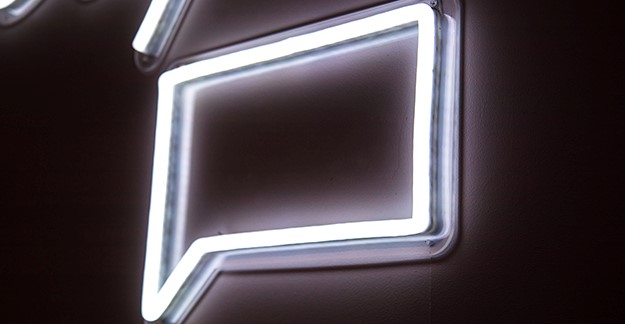 Neon message sign