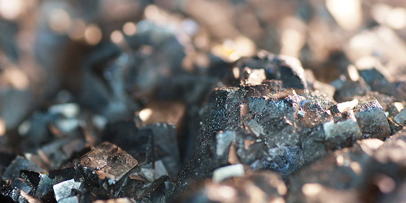 Macro Pyrite mineral