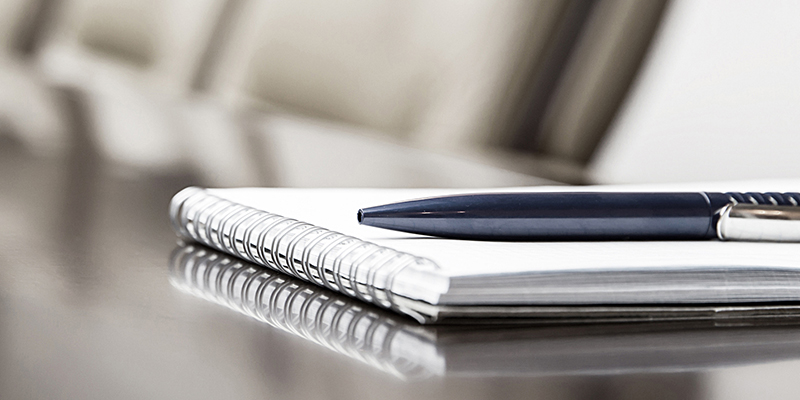 miscellaneous notepad and pen