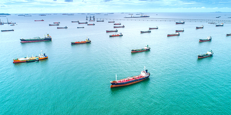 oil tanker, gas tanker in the high sea