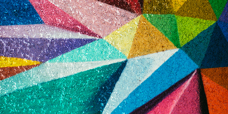Rainbow colored shapes