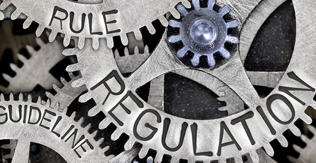 Gears labeled Rule, Regulation, Guideline