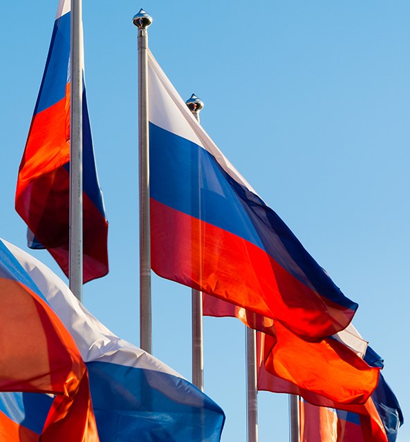 Russian flags