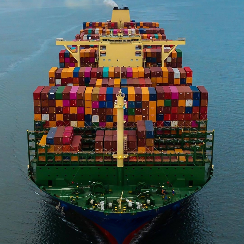 Cargo ship on a body of water